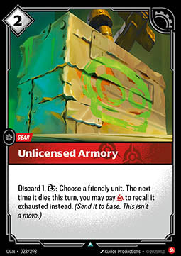 Unlicensed Armory OGN-023 Uncommon Boosterfrisch Englisch