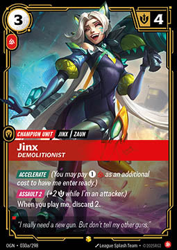 Jinx, Demolitionist (V.2) OGN-030a Showcase Near Mint Englisch Foil