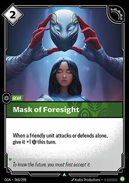 Mask of Foresight OGN-060 Uncommon Boosterfrisch Englisch