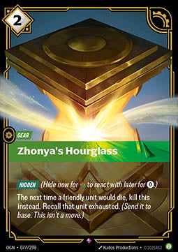 Zhonya's Hourglass OGN-077 Rare Near Mint Englisch Foil