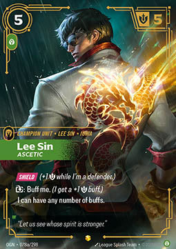 Lee Sin, Ascetic (V.2) OGN-078a Showcase Near Mint Englisch Foil