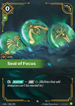 Seal of Focus OGN-081 Epic Near Mint Englisch Foil