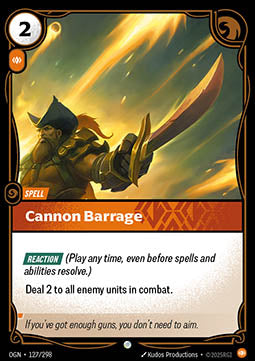 Cannon Barrage OGN-127 Common Near Mint Englisch