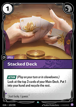 Stacked Deck OGN-183 Uncommon Excellent Englisch