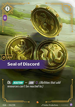 Seal of Discord OGN-204 Epic Near Mint Englisch Foil