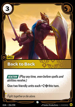 Back to Back OGN-206 Common Near Mint Englisch