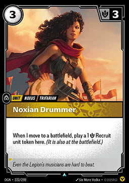 Noxian Drummer OGN-222 Uncommon Boosterfrisch Englisch Foil