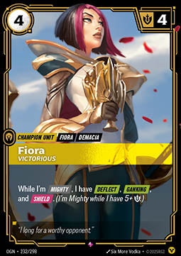 Fiora, Victorious OGN-232 Rare Excellent Englisch Foil