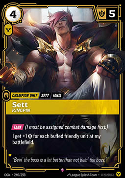 Sett, Kingpin OGN-240 Rare Boosterfrisch Englisch Foil