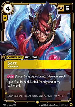 Sett, Kingpin (V.2) OGN-240a Showcase Near Mint Englisch Foil
