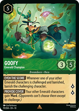Goofy - Smaragd-Champion 10WHI-091 Rare Near Mint Deutsch Foil