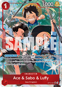 Ace & Sabo & Luffy (OP13-007) (V.2) OP13 Alternate Art Excellent Englisch