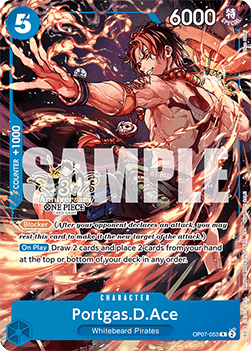 Portgas.D.Ace (OP07-053) (V.4) UP Rare Near Mint Englisch