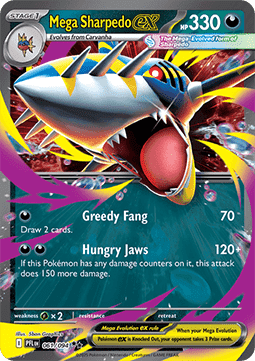 Mega Sharpedo ex PFL-061 Double Rare Excellent Englisch