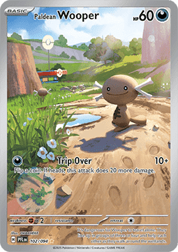Paldean Wooper PFL-102 Illustration Rare Near Mint Englisch