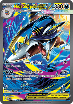 Mega Sharpedo ex PFL-127 Special Illustration Rare Near Mint Englisch