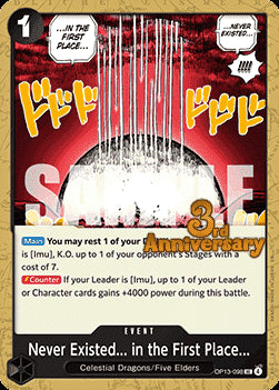 Never Existed... in the First Place... (OP13-098) OP13P Uncommon Near Mint Englisch