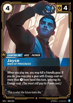 Jayce, Man of Progress SFD-084 Rare Near Mint Englisch Foil