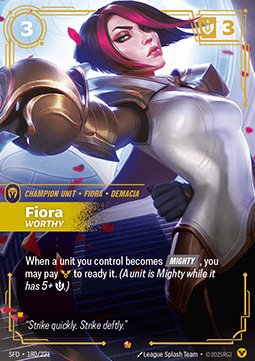Fiora, Worthy (V.1) SFD-180 Epic Excellent Englisch Foil