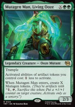 Mutagen Man, Living Ooze TMT-124 Rare Near Mint Englisch Foil