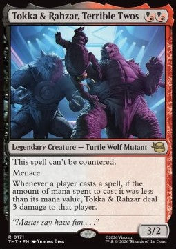 Tokka & Rahzar, Terrible Twos TMT-171 Rare Near Mint Englisch Foil