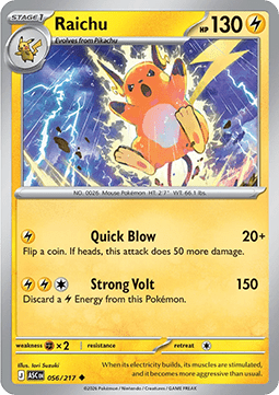 Raichu ASC-056 Uncommon Near Mint Englisch