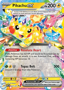 Pikachu ex ASC-057 Double Rare Near Mint Deutsch
