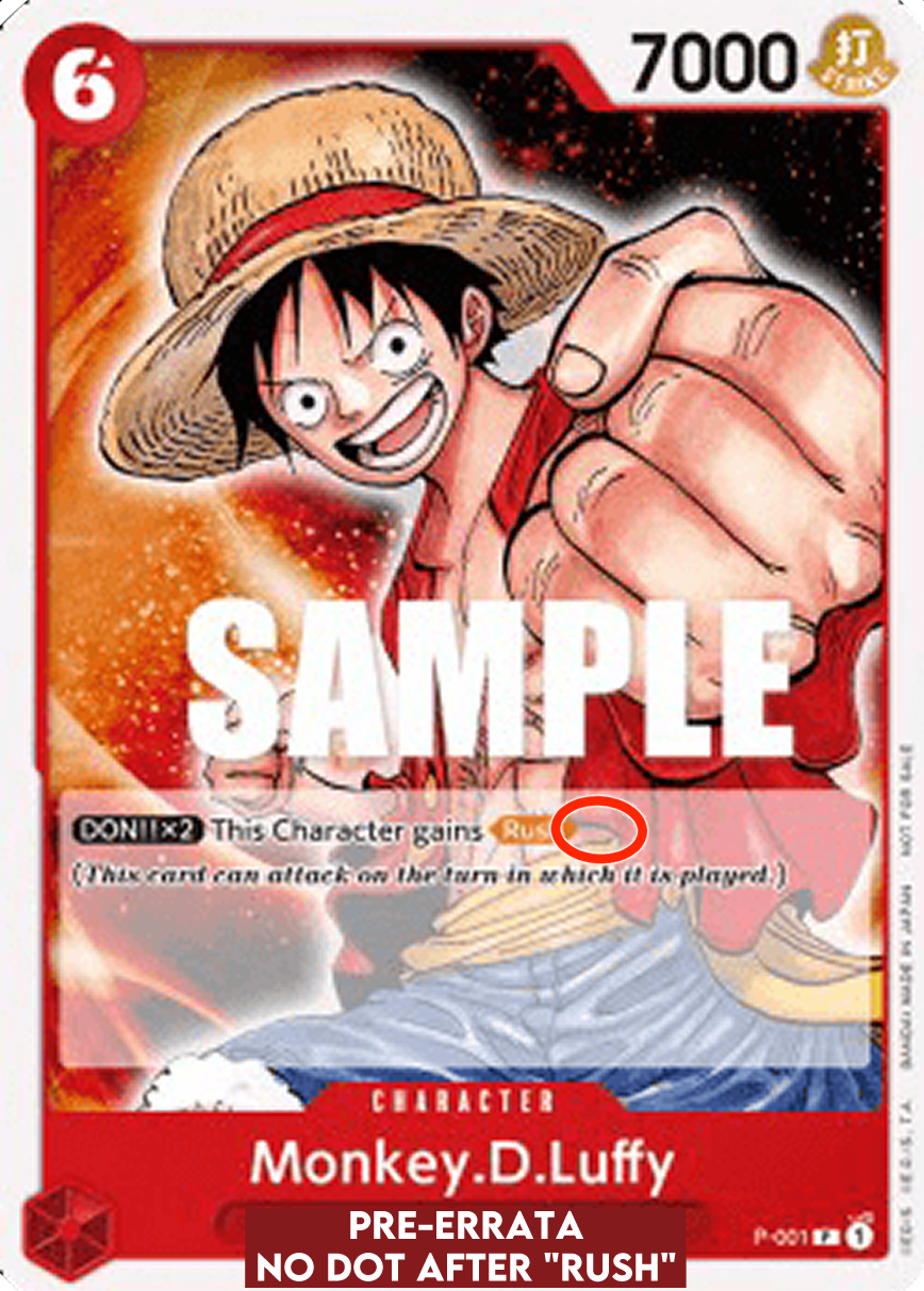 Monkey.D.Luffy (P-001) (V.6) P Promo Near Mint Englisch