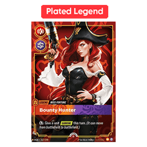 Plated Legend: Miss Fortune, Bounty Hunter OGNX- Near Mint Englisch Foil
