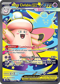 Mega Clefable ex POR-103 Ultra Rare Near Mint Englisch
