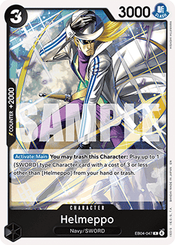 Helmeppo (EB04-047) OP15 Rare Near Mint Englisch