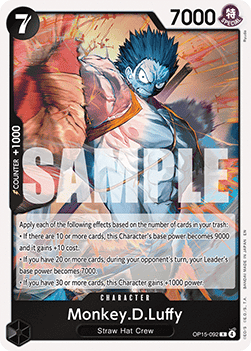 Monkey.D.Luffy (OP15-092) (V.1) OP15 Rare Near Mint Englisch
