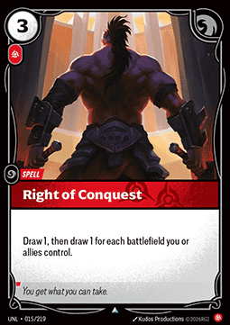 Right of Conquest UNL-015 Uncommon NM Englisch