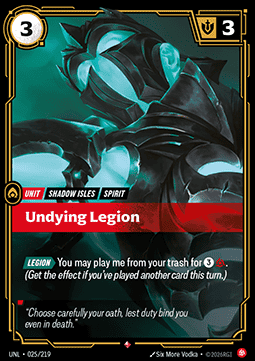 Undying Legion UNL-025 Rare NM Englisch Foil