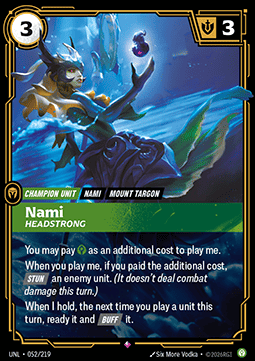 Nami, Headstrong UNL-052 Rare NM Englisch Foil