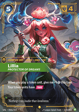 Lillia, Protector of Dreams (V.2) UNL-058a Showcase Near Mint Englisch Foil