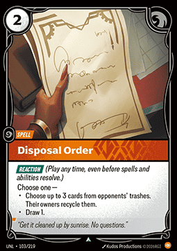 Disposal Order UNL-103 Uncommon NM Englisch Foil