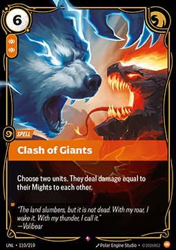 Clash of Giants UNL-110 Rare NM Englisch Foil