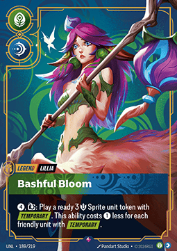Lillia, Bashful Bloom (V.1) UNL-189 Rare Near Mint Englisch Foil