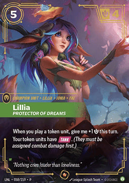 Lillia, Protector of Dreams (V.1) UNLX-058 Epic Near Mint Englisch Foil