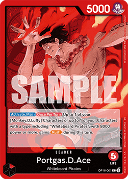 Portgas.D.Ace (OP16-001) (V.1) OP16 Leader Near Mint Englisch