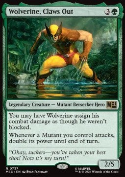 Wolverine, Claws Out XMSC-737 Rare Excellent Englisch Foil