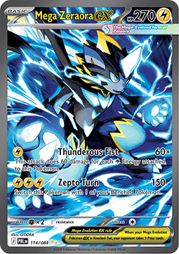 Mega Zeraora ex PBL-114 Special Illustration Rare Excellent Deutsch