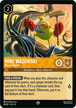 Mike Wazowski - Heroic Climber 13ATV-18 Super Rare Near Mint Englisch
