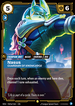 Nasus, Guardian of Knowledge (V.2) VEN-063a Showcase NM Englisch Foil