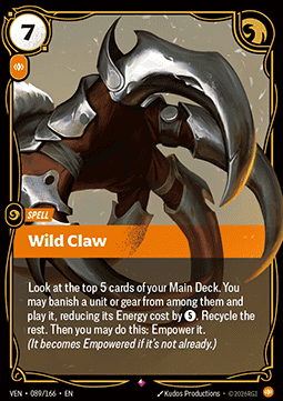 Wild Claw VEN-089 Rare NM Englisch Foil