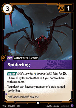 Spiderling VEN-097 Common NM Englisch Foil