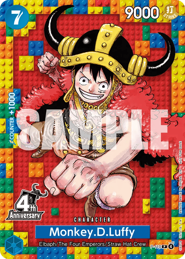 Monkey.D.Luffy (P-110) (V.1) P Promo Near Mint Englisch