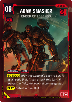 Adam Smasher - Ender of Legends (V.1) MS01b-001 Epic Rare NM Englisch Foil