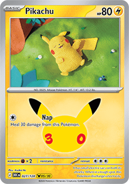 Pikachu 30C-027 Pikachu Rare Near Mint Deutsch